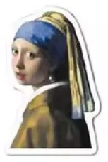 Girl with a Pearl Earring (Vermeer) sticker