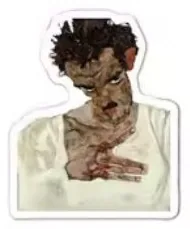 Self-Portrait (Schiele) sticker