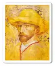 Self-Portrait with Straw Hat (Van Gogh) sticker