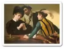 The Cardsharps (Caravaggio) sticker