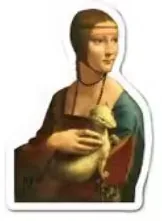 Lady with an Ermine (Leonardo) sticker