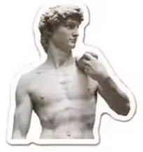 David (Michelangelo) sticker