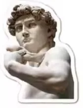 David, head (Michelangelo) sticker