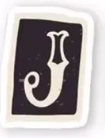 Letter J sticker