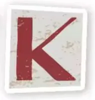 Letter K sticker