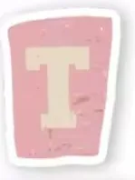 Letter T sticker