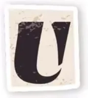 Letter U sticker