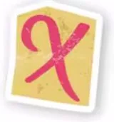 Letter X sticker