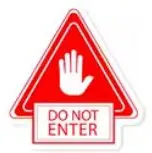 Do Not Enter sticker