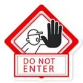 Do Not Enter (Hand) sticker