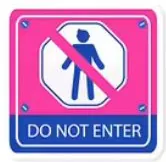 No Entry (Pink) sticker