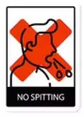 No Spitting sticker